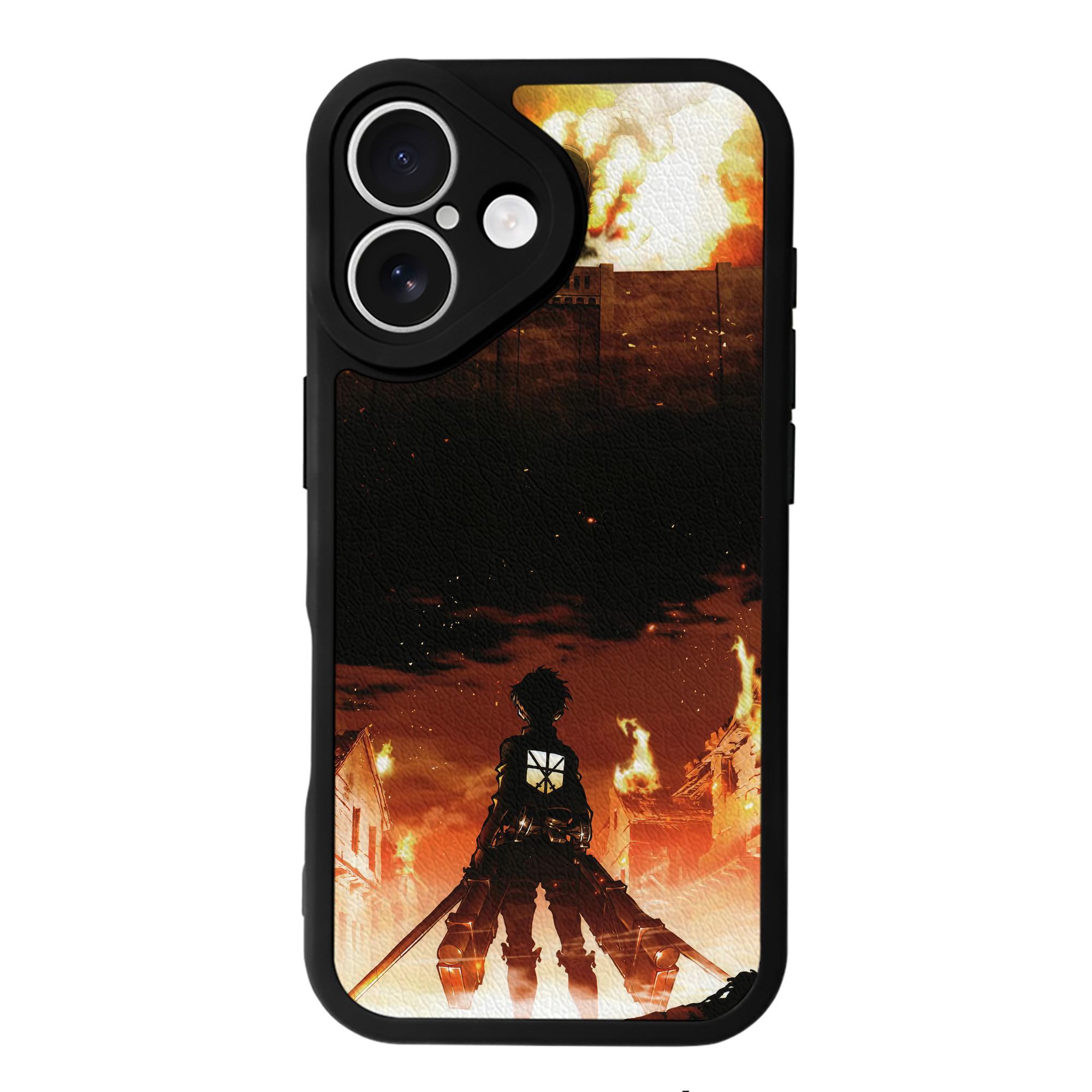 （画像用） 進撃の巨人 Attack on Titan 【iPhone 16シリーズ対応】シリコンスマホケース（レザー調） 材質：シリコン